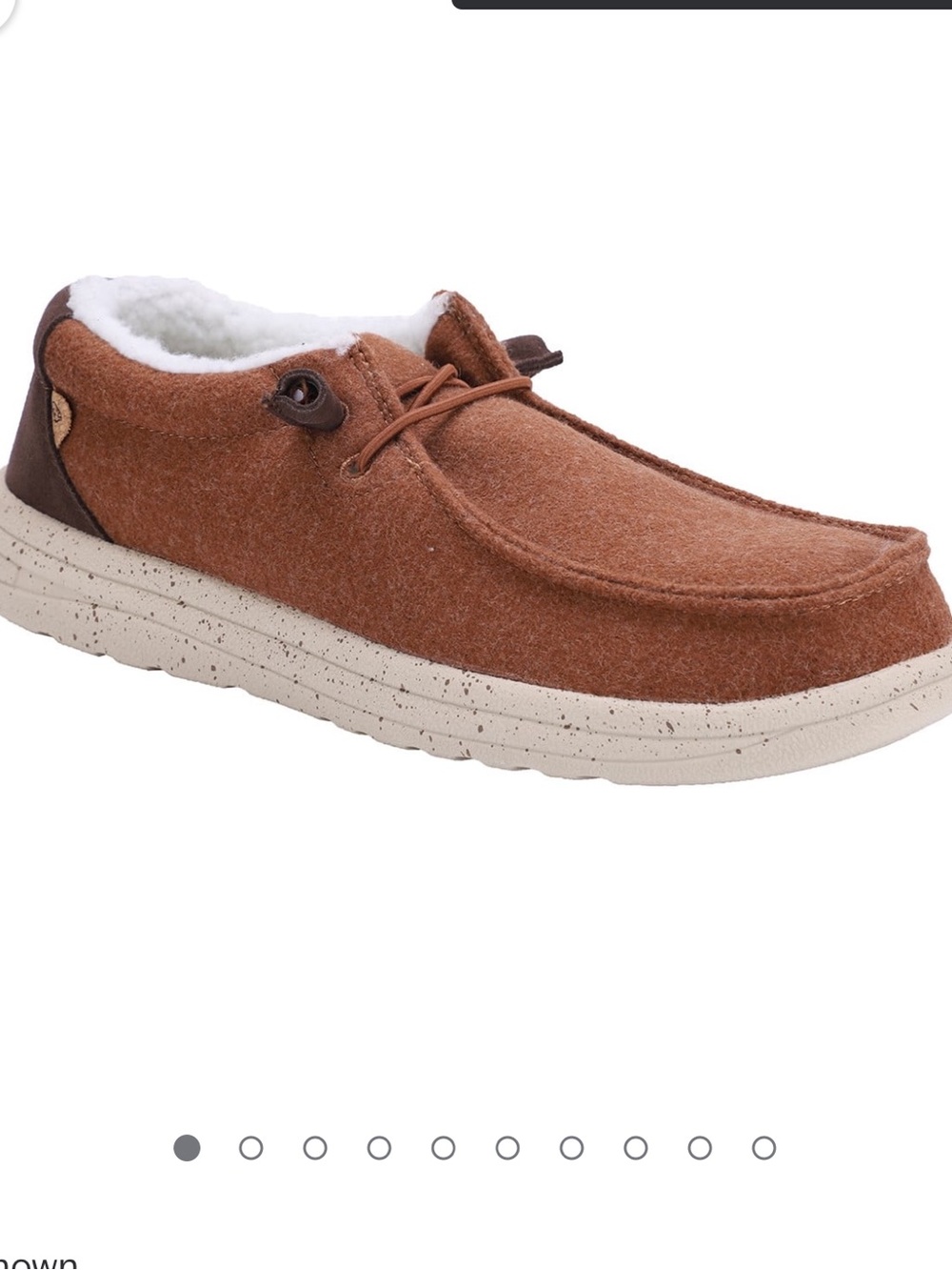 NWOB Lamo Samuel Chestnut Wool Men's Slip-On Shoe Size 10